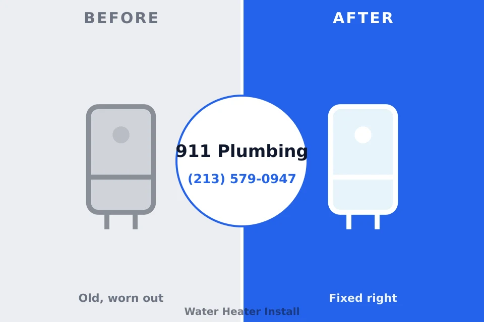 Before and after: plumbing repair Onsted, MI